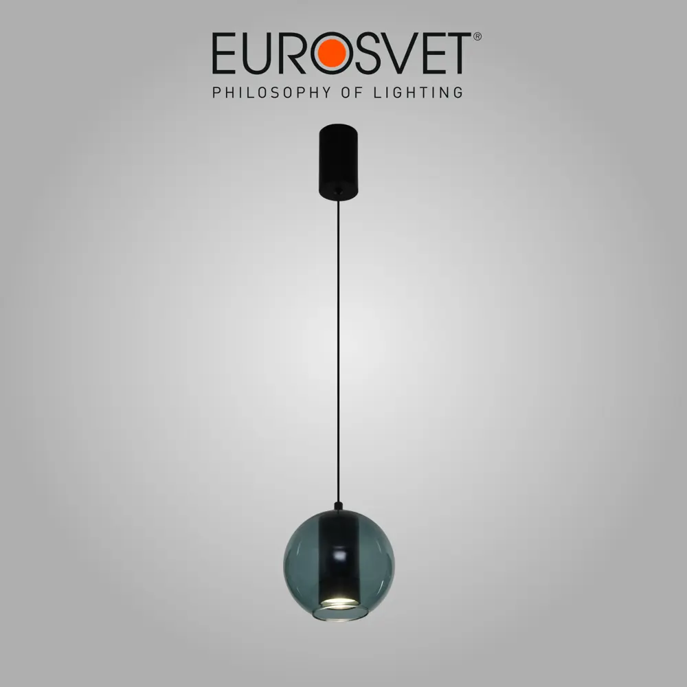 Фото 2 Светильник подвесной Eurosvet 50258/1 LED a064551 230В 6Вт 1м2 черный,бирюзовый Фото 2 Светильник подвесной Eurosvet 50258/1 LED a064551 230В 6Вт 1м2 черный,бирюзовый
