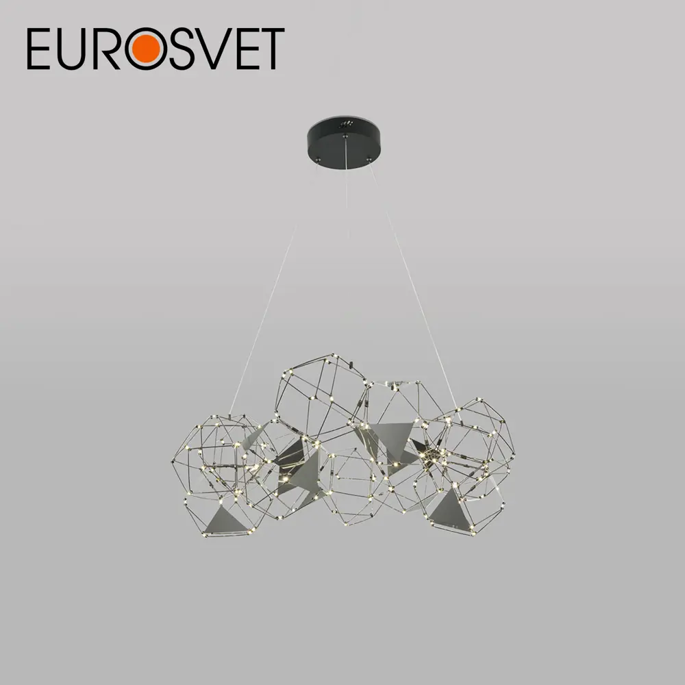 Фото 2 Светильник подвесной светодиодный Eurosvet 90369/12 13 м² нейтральный белый свет цвет черный Фото 2 Светильник подвесной светодиодный Eurosvet 90369/12 13 м² нейтральный белый свет цвет черный