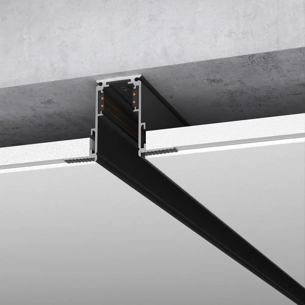 Фото 2 Трековый шинопровод встраиваемый Elektrostandard 85086/00 Slim Magnetic 1 м цвет черный Фото 2 Трековый шинопровод встраиваемый Elektrostandard 85086/00 Slim Magnetic 1 м цвет черный