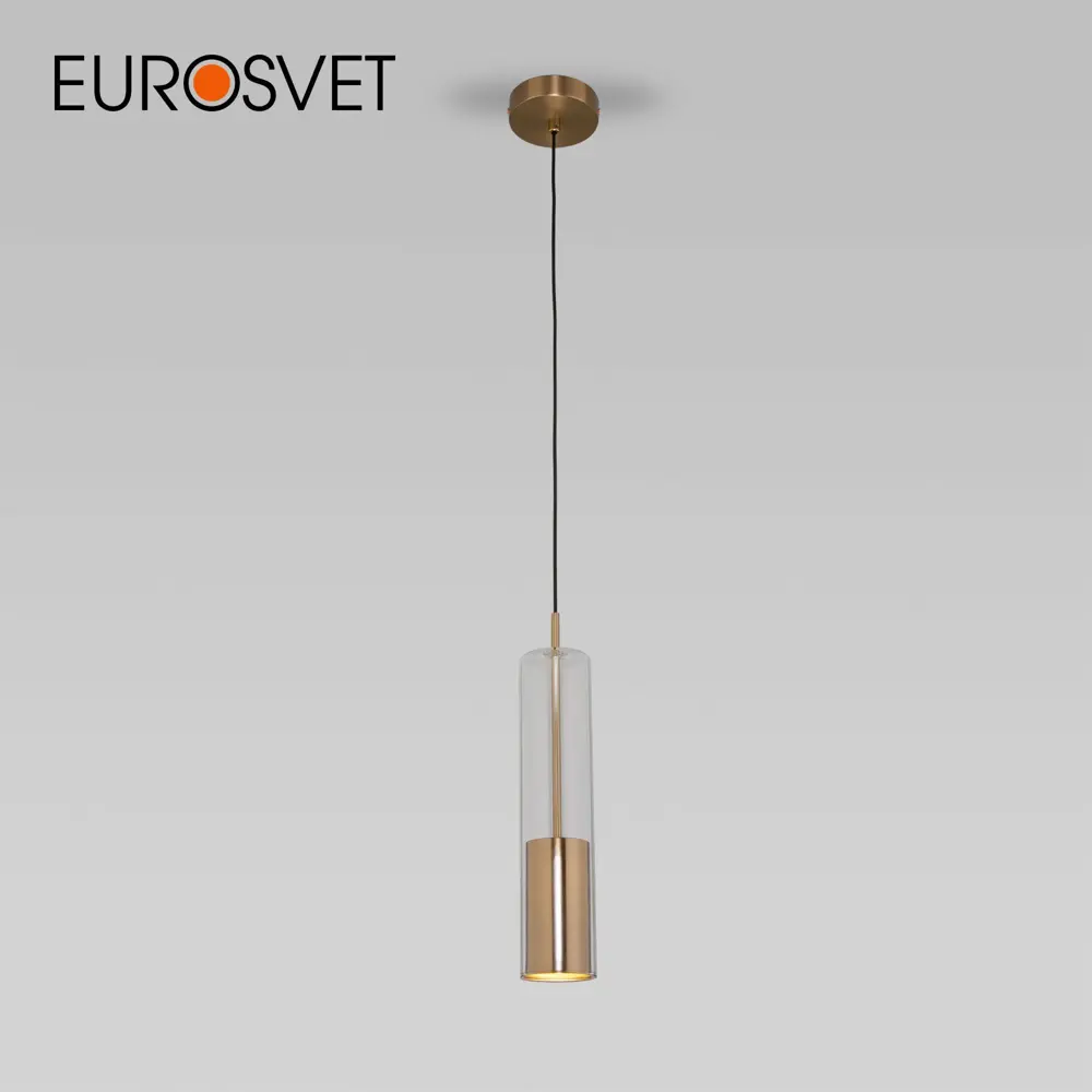 Фото Светильник подвесной EUROSVET a061720 Solita 1 лампа 1 м² цвет латунь/прозрачный Фото Светильник подвесной EUROSVET a061720 Solita 1 лампа 1 м² цвет латунь/прозрачный
