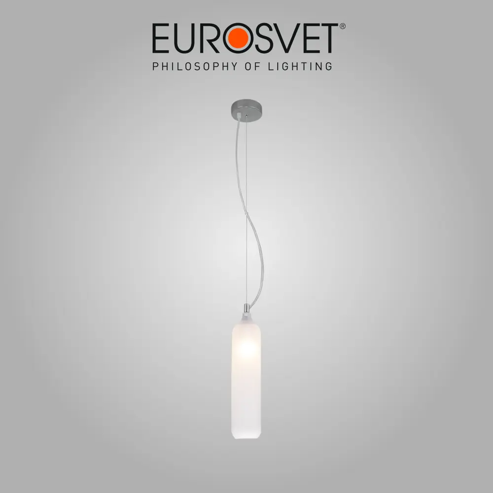 Фото 2 Светильник подвесной Eurosvet Siesta 1 лампа 2 м² цвет белый матовый, хром Фото 2 Светильник подвесной Eurosvet Siesta 1 лампа 2 м² цвет белый матовый, хром