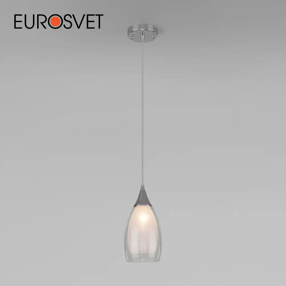 Фото Светильник подвесной Eurosvet A049528 1 лампа 3 м² цвет серый/серебристый Фото Светильник подвесной Eurosvet A049528 1 лампа 3 м² цвет серый/серебристый