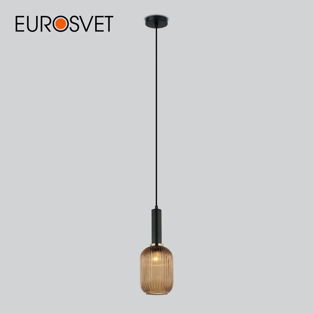 Фото Подвесной светильник EUROSVET 50181/1 янтарный Фото Подвесной светильник EUROSVET 50181/1 янтарный