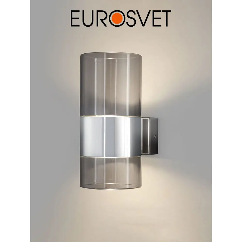 Фото 2 Настенный светильник светодиодный EUROSVET 40021/1 LED нейтральный белый свет цвет хром/дымчатый Фото 2 Настенный светильник светодиодный EUROSVET 40021/1 LED нейтральный белый свет цвет хром/дымчатый