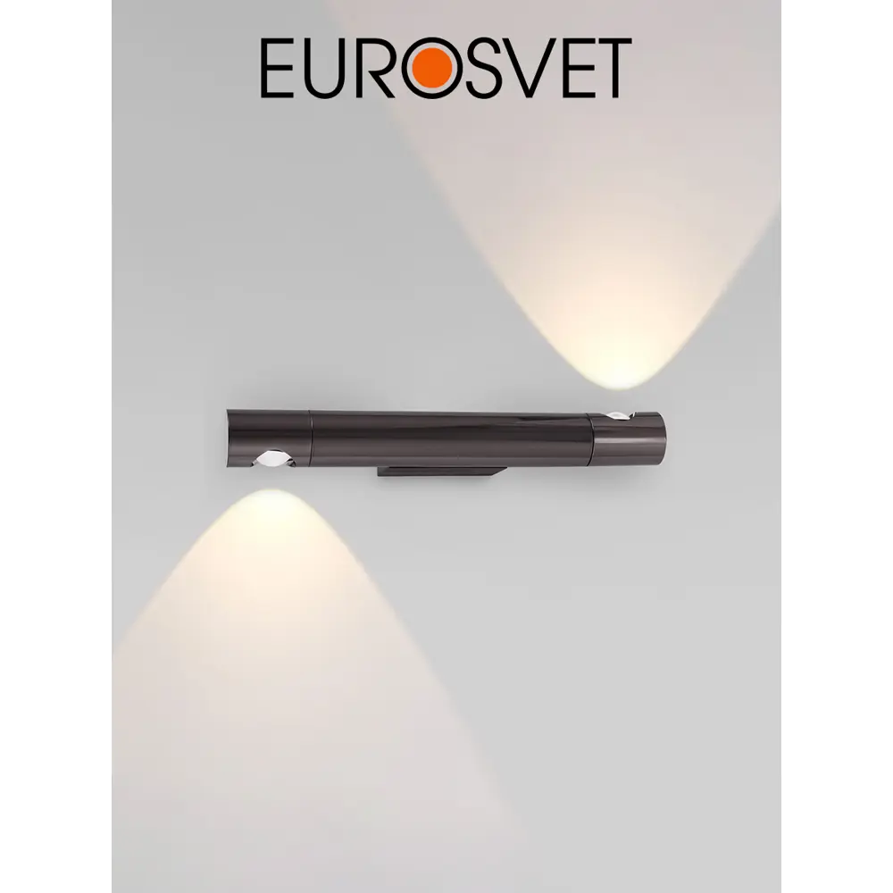 Фото 14 Настенный светильник светодиодный Eurosvet 40161 led нейтральный белый свет цвет черный блестящий