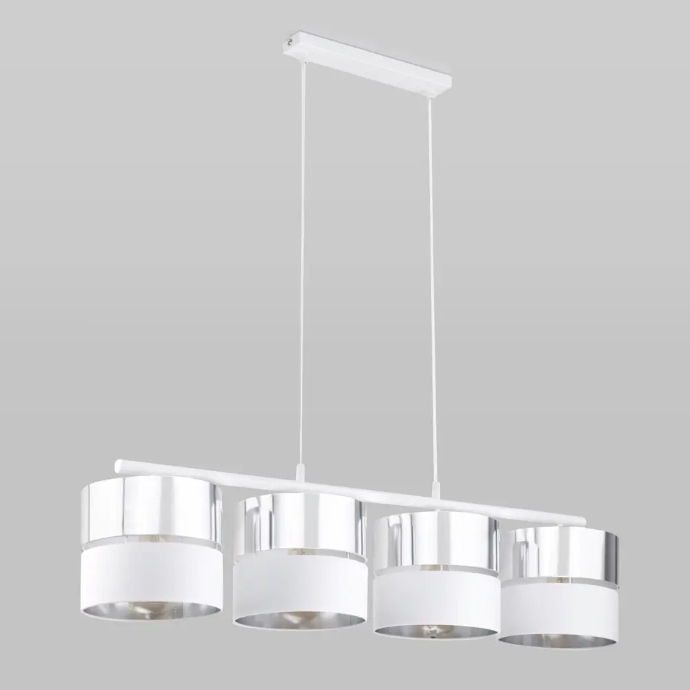 Фото Светильник подвесной TK LIGHTING 4177 Hilton Silver 4 лампы 16 м² цвет хром/белый Фото Светильник подвесной TK LIGHTING 4177 Hilton Silver 4 лампы 16 м² цвет хром/белый