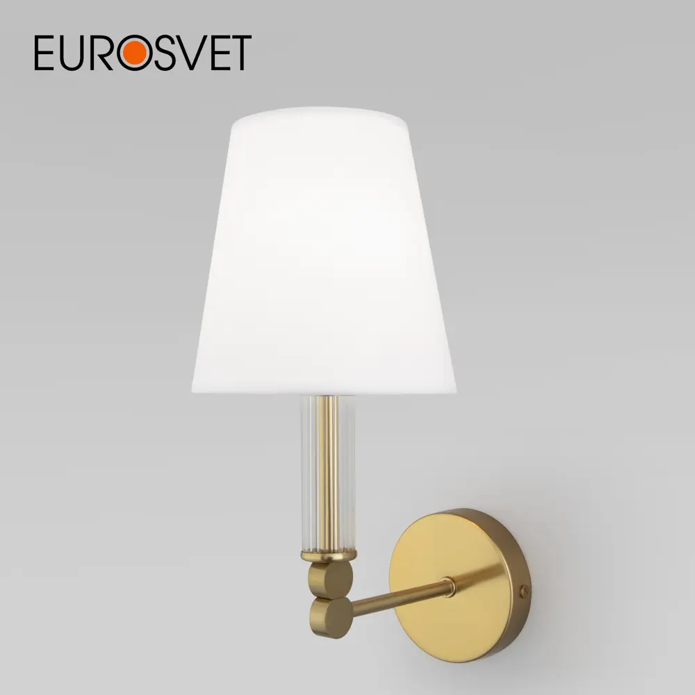 Фото Настенный светильник EUROSVET 60145/1 Conso цвет белый/латунь Фото Настенный светильник EUROSVET 60145/1 Conso цвет белый/латунь