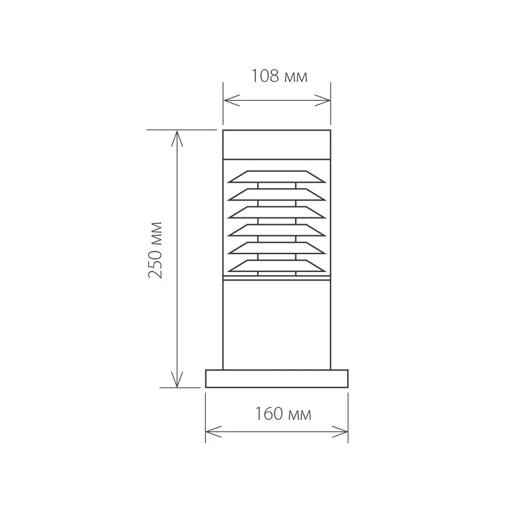 Фото 7 Столб уличный Elektrostandard 1508 TECHNO Strada 20 Вт IP54 цвет черный 25 см