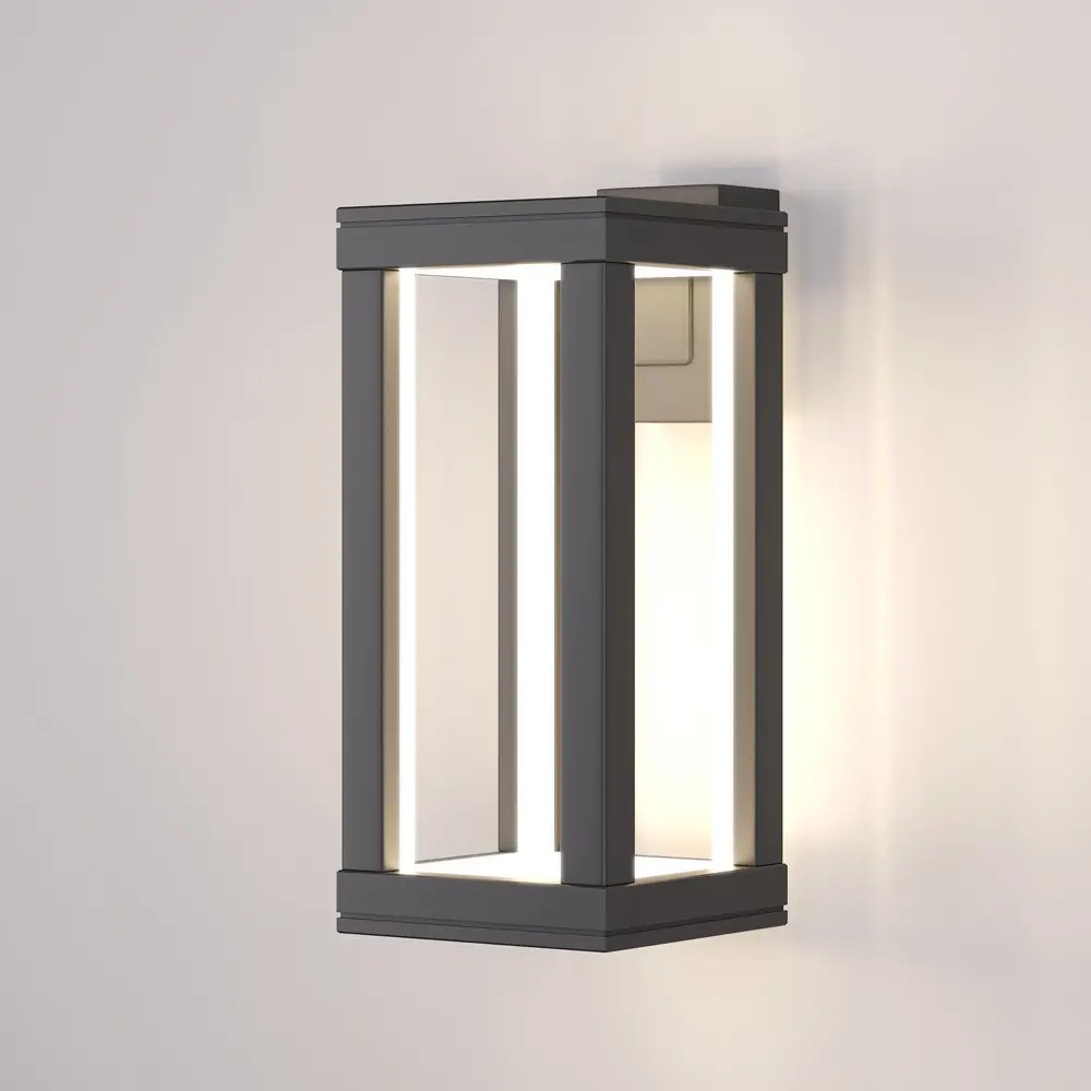Фото 3 Светильник настенный светодиодный уличный Elektrostandard Frame 1527 Techno IP54 цвет серый Фото 3 Светильник настенный светодиодный уличный Elektrostandard Frame 1527 Techno IP54 цвет серый
