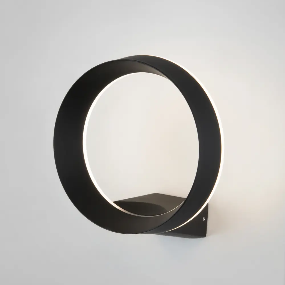 Фото 9 Светильник настенный светодиодный уличный Elektrostandard 1710 Techno Ring IP54 цвет черный Фото 9 Светильник настенный светодиодный уличный Elektrostandard 1710 Techno Ring IP54 цвет черный