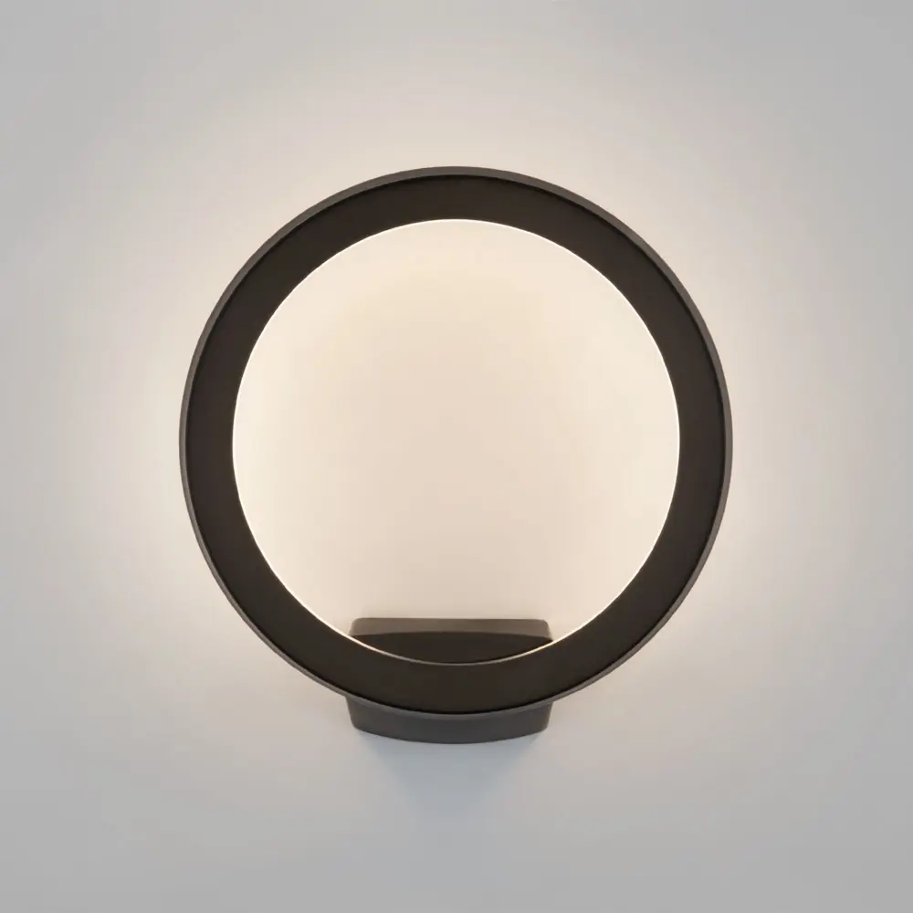 Фото 8 Светильник настенный светодиодный уличный Elektrostandard 1710 Techno Ring IP54 цвет черный Фото 8 Светильник настенный светодиодный уличный Elektrostandard 1710 Techno Ring IP54 цвет черный