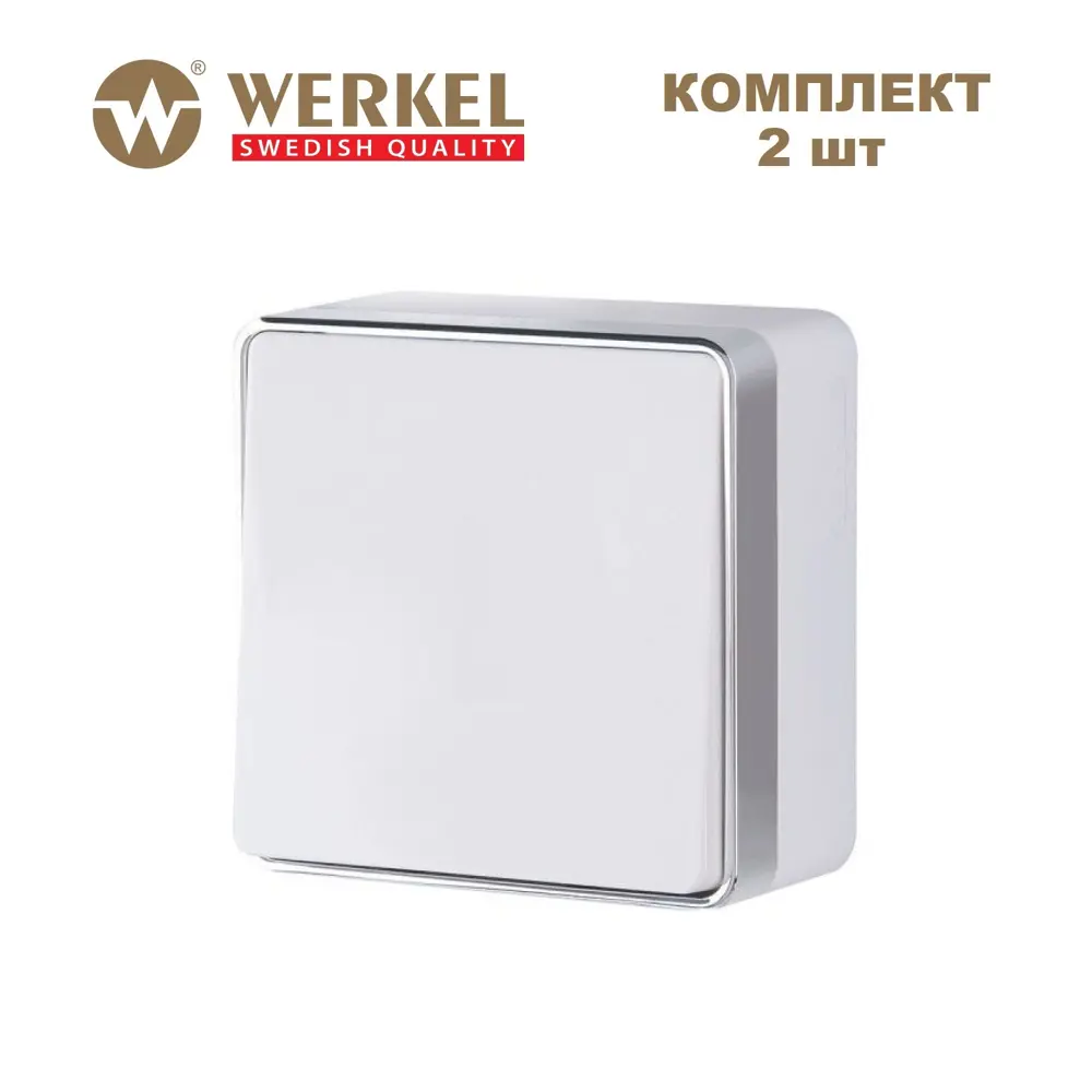 Фото Выключатель проходной накладной Werkel Серия отсутствует a069057 1 клавиша цвет белый 2 шт. Фото Выключатель проходной накладной Werkel Серия отсутствует a069057 1 клавиша цвет белый 2 шт.