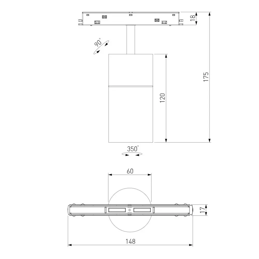 Фото 14 Трековый светильник Elektrostandard Slim Magnetic 12W 2700-6500K Dim R02 85075/01 чёрный Фото 14 Трековый светильник Elektrostandard Slim Magnetic 12W 2700-6500K Dim R02 85075/01 чёрный