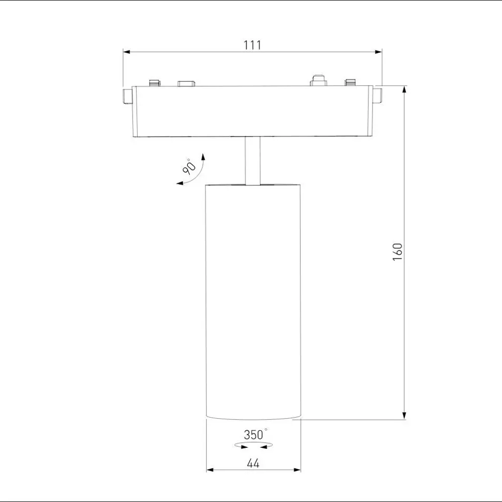Фото 6 Трековый светильник спот светодиодный Elektrostandard A063712 9 Вт магнитный 2 м² цвет черный Фото 6 Трековый светильник спот светодиодный Elektrostandard A063712 9 Вт магнитный 2 м² цвет черный