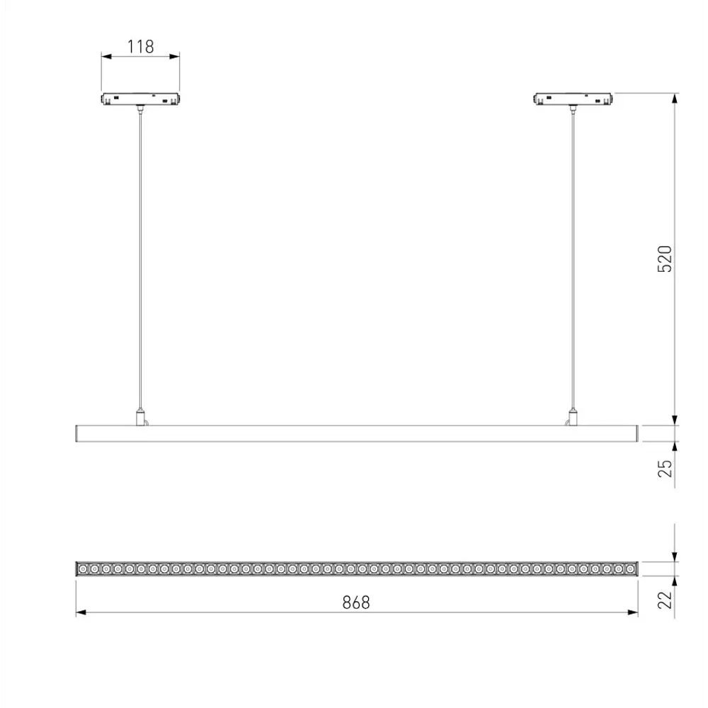 Фото 6 Трековый светильник подвесной светодиодный Elektrostandard A064805 36 Вт 0 м² цвет черный Фото 6 Трековый светильник подвесной светодиодный Elektrostandard A064805 36 Вт 0 м² цвет черный