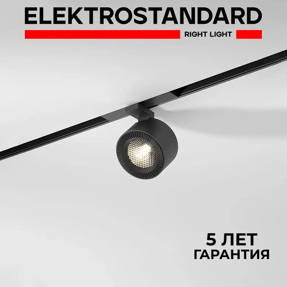 Фото Трековый светильник спот светодиодный Elektrostandard A066699 10 Вт 3 м² цвет черный Фото Трековый светильник спот светодиодный Elektrostandard A066699 10 Вт 3 м² цвет черный
