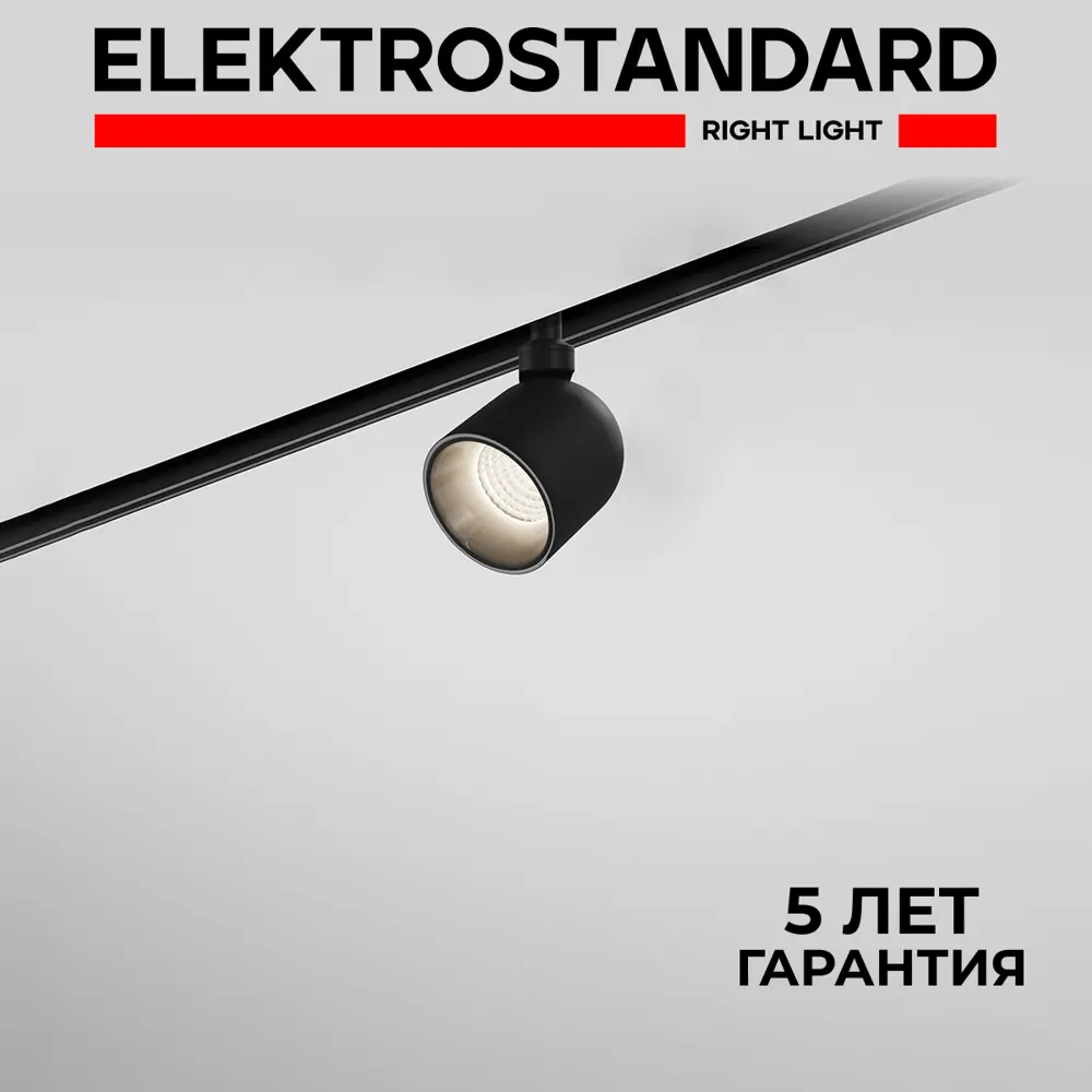 Фото Трековый светильник спот светодиодный Elektrostandard A065258 12 Вт 3 м² цвет черный Фото Трековый светильник спот светодиодный Elektrostandard A065258 12 Вт 3 м² цвет черный