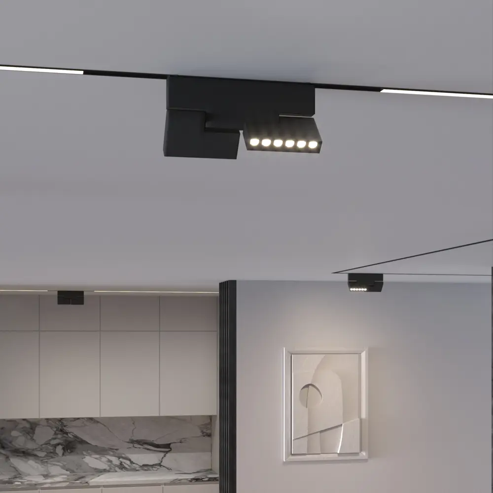 Фото 6 Трековый светильник Elektrostandard Slim Magnetic 22W 4000K Mobi цвет чёрный 85191/01 Фото 6 Трековый светильник Elektrostandard Slim Magnetic 22W 4000K Mobi цвет чёрный 85191/01