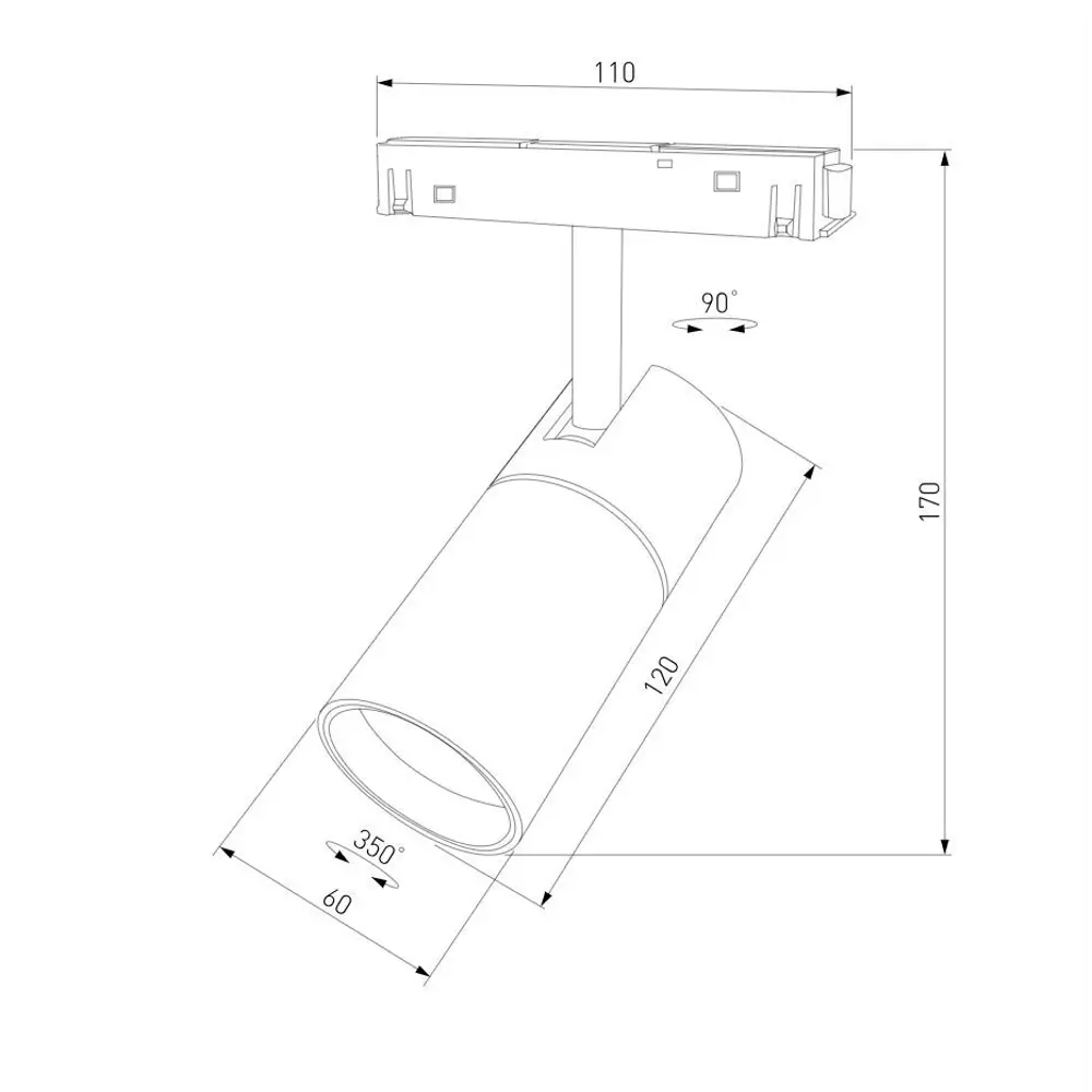 Фото 8 Трековый светильник спот светодиодный Elektrostandard A067379 12 Вт однофазный 5 м² цвет черный Фото 8 Трековый светильник спот светодиодный Elektrostandard A067379 12 Вт однофазный 5 м² цвет черный