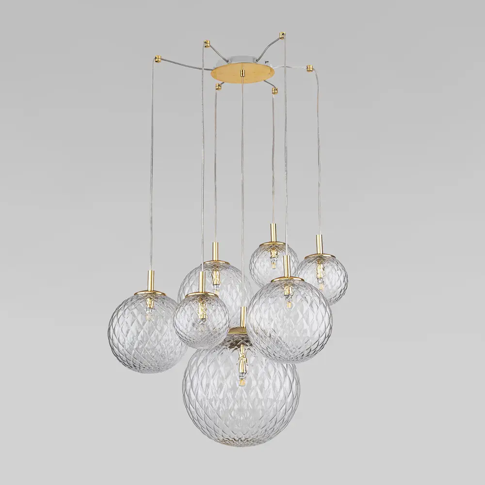 Фото 4 Светильник подвесной Tk lighting Cadix A065190 7 ламп 9 м² цвет золото Фото 4 Светильник подвесной Tk lighting Cadix A065190 7 ламп 9 м² цвет золото