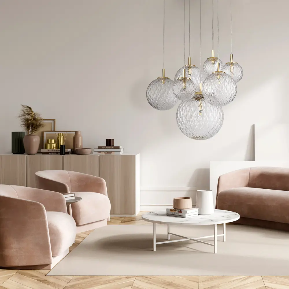 Фото 12 Светильник подвесной Tk lighting Cadix A065190 7 ламп 9 м² цвет золото Фото 12 Светильник подвесной Tk lighting Cadix A065190 7 ламп 9 м² цвет золото
