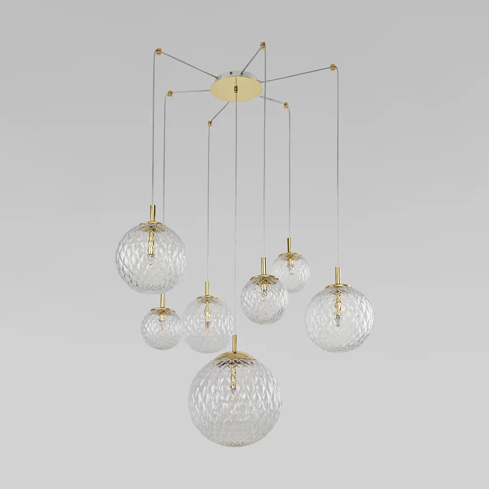 Фото 6 Светильник подвесной Tk lighting Cadix A065190 7 ламп 9 м² цвет золото Фото 6 Светильник подвесной Tk lighting Cadix A065190 7 ламп 9 м² цвет золото