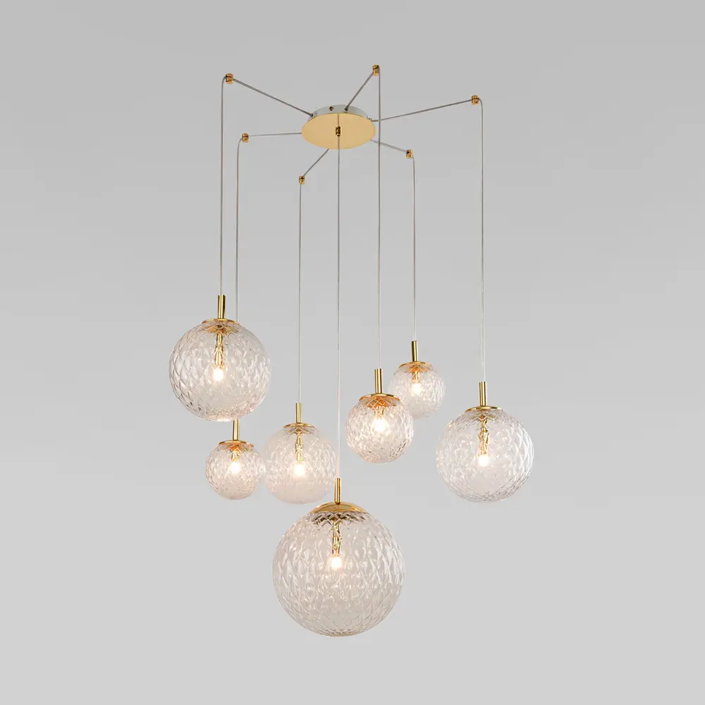 Фото Светильник подвесной Tk lighting Cadix A065190 7 ламп 9 м² цвет золото Фото Светильник подвесной Tk lighting Cadix A065190 7 ламп 9 м² цвет золото