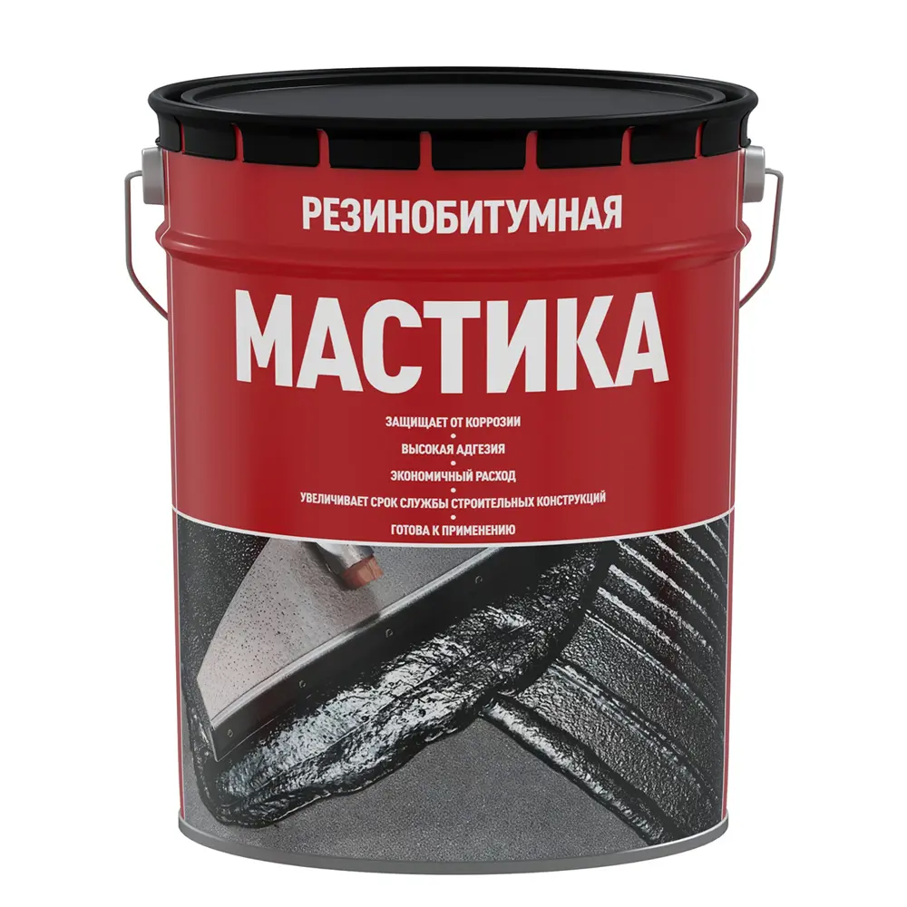 Фото Мастика резино-битумная Старт 19кг Фото Мастика резино-битумная Старт 19кг
