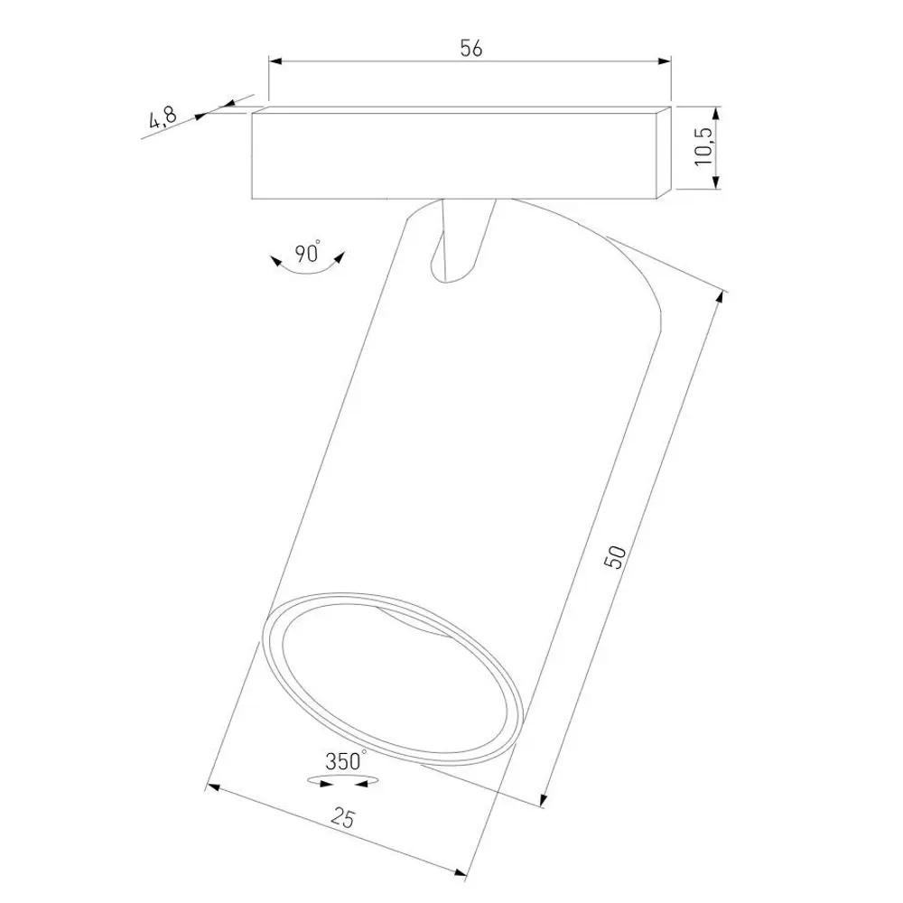 Фото 5 Трековый светильник спот светодиодный Elektrostandard A067272 3 Вт однофазный 1 м² цвет черный Фото 5 Трековый светильник спот светодиодный Elektrostandard A067272 3 Вт однофазный 1 м² цвет черный