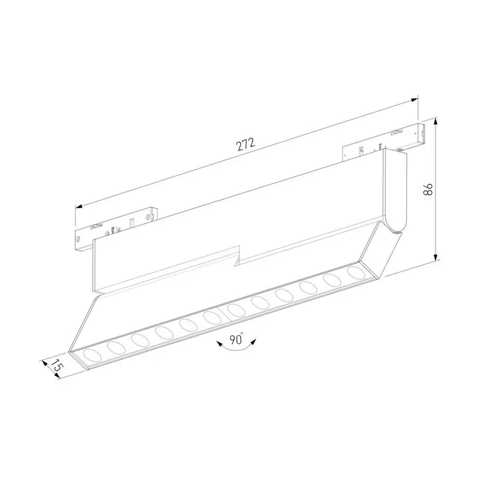 Фото 4 Трековый светильник линейный светодиодный Elektrostandard A067280 12 Вт однофазный 3 м² цвет черный Фото 4 Трековый светильник линейный светодиодный Elektrostandard A067280 12 Вт однофазный 3 м² цвет черный