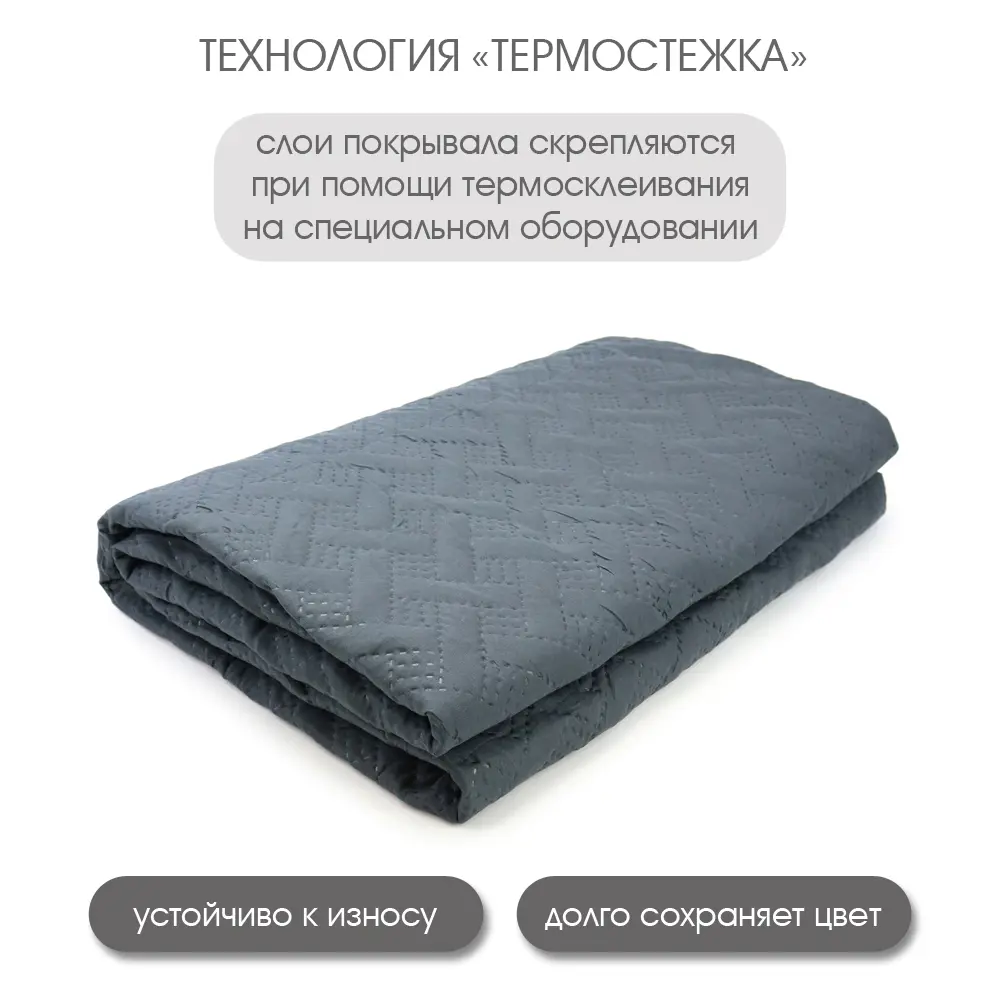Фото 4 Покрывало ND Home 309839, 150x200 см, полиэстер, цвет серый Фото 4 Покрывало ND Home 309839, 150x200 см, полиэстер, цвет серый