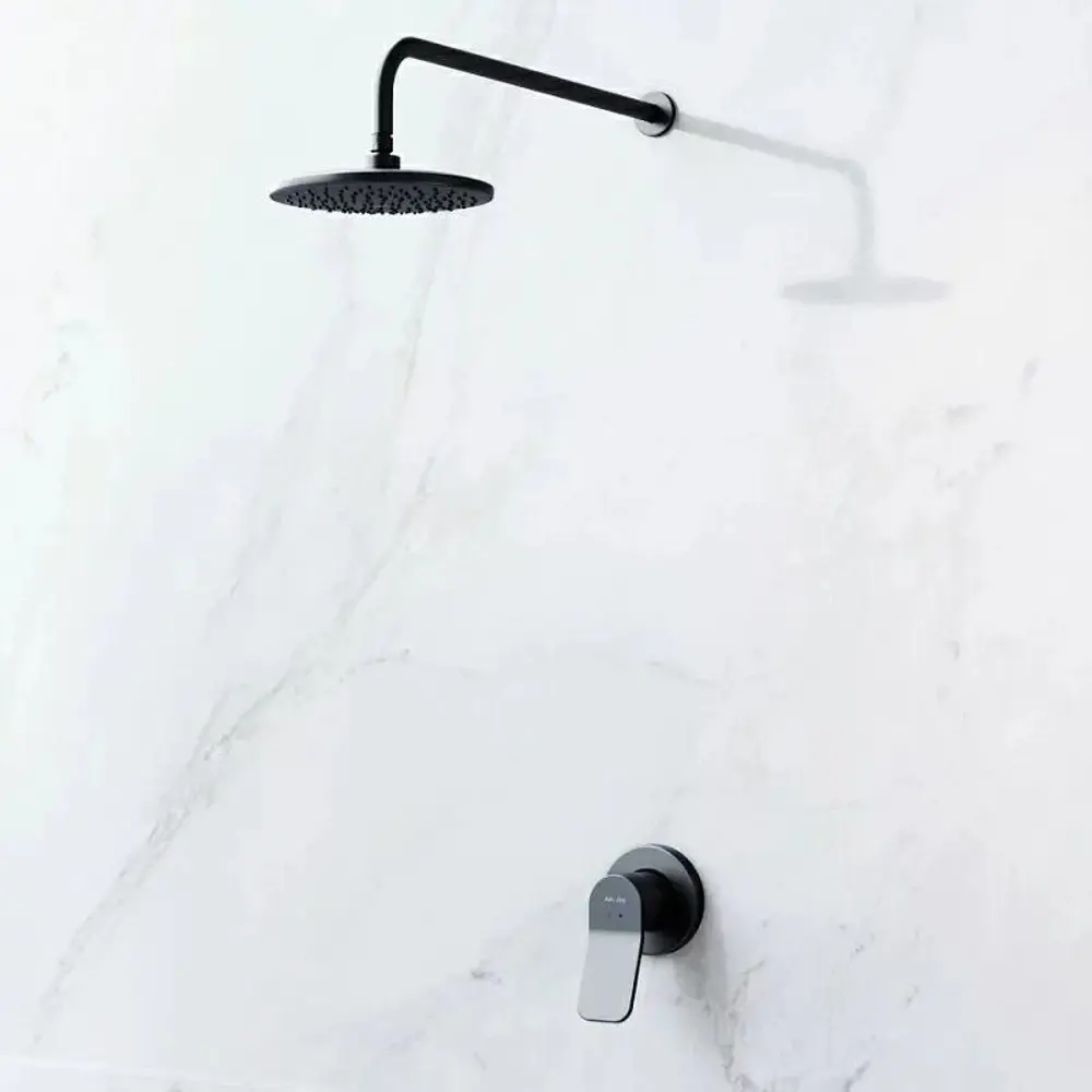 Фото Душевая система Am.pm X-Joy FB85A2R002 с тропическим душем скрытого монтажа встраиваемый душевой комплект черный Фото Душевая система Am.pm X-Joy FB85A2R002 с тропическим душем скрытого монтажа встраиваемый душевой комплект черный