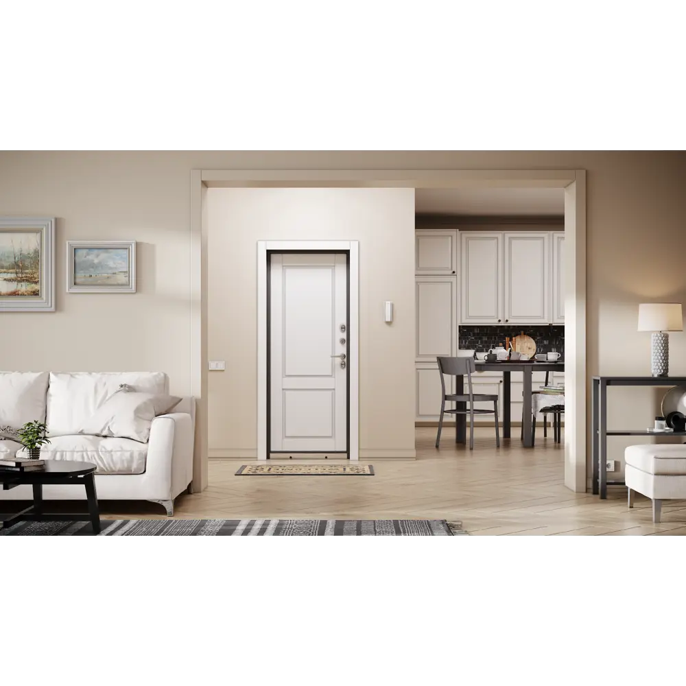 Фото 3 Входная дверь Бизнес парк Норд 100 правый 205x96см цвет шоколад букле/дуб белый матовый Фото 3 Входная дверь Бизнес парк Норд 100 правый 205x96см цвет шоколад букле/дуб белый матовый