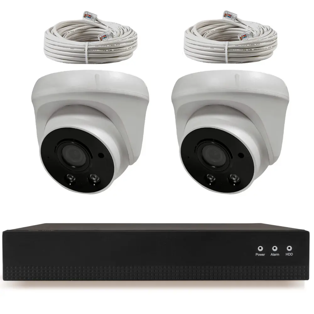 Фото Комплект видеонаблюдения IP PS-link KIT-A502IPV-POE 5 Мп 2 камеры для помещения с POE питанием и микрофоном 4415 Фото Комплект видеонаблюдения IP PS-link KIT-A502IPV-POE 5 Мп 2 камеры для помещения с POE питанием и микрофоном 4415