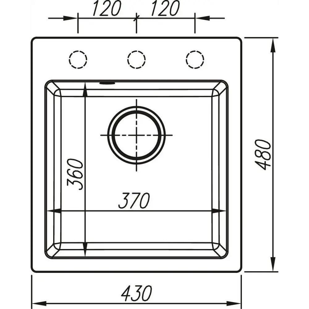 Фото 6 Мойка для кухни врезная KONSENSA 48x43 см глубина чаши 20 см кварц цвет белый Фото 6 Мойка для кухни врезная KONSENSA 48x43 см глубина чаши 20 см кварц цвет белый