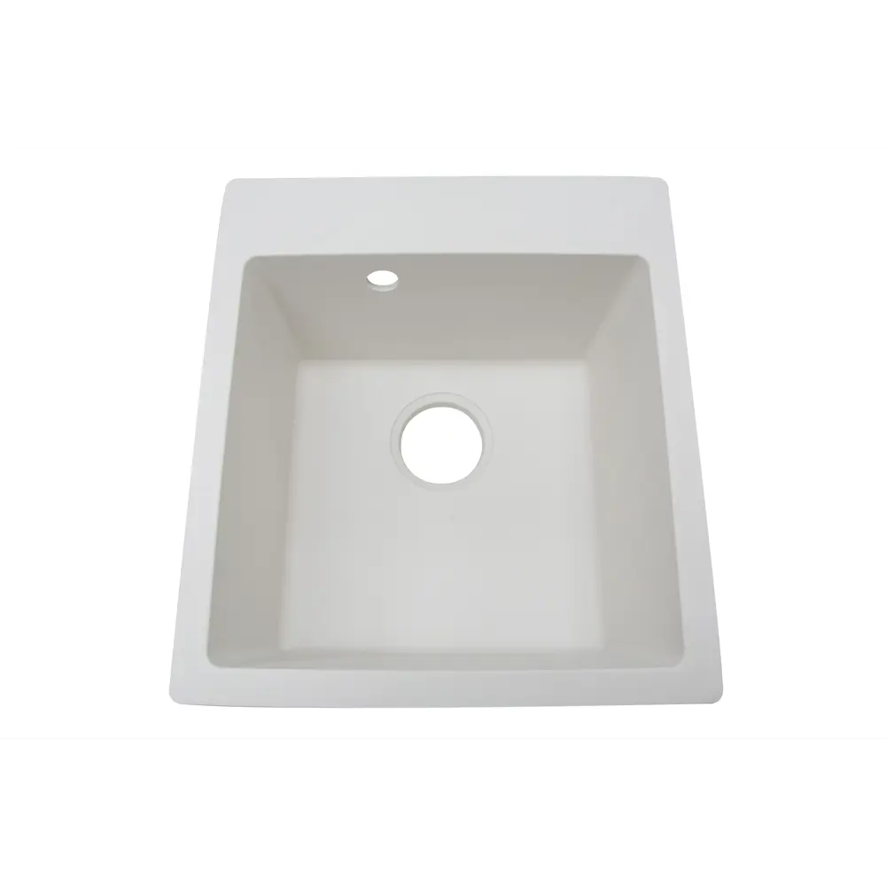 Фото 3 Мойка для кухни врезная KONSENSA 48x43 см глубина чаши 20 см кварц цвет белый Фото 3 Мойка для кухни врезная KONSENSA 48x43 см глубина чаши 20 см кварц цвет белый