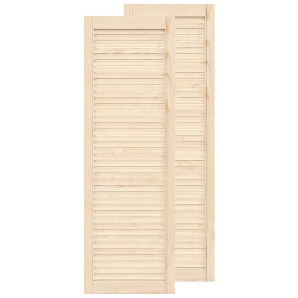 Фото Жалюзийная дверь 2 шт Timber&Style 1205x394x20 мм сосна сорт Экстра Фото Жалюзийная дверь 2 шт Timber&Style 1205x394x20 мм сосна сорт Экстра