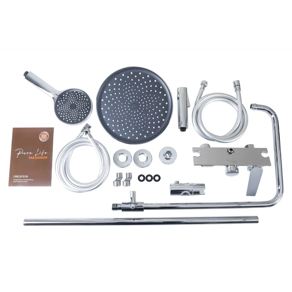 Фото 12 Душевая стойка Maxonor pure life Tallis PL2495 3 режимная цвет хром Фото 12 Душевая стойка Maxonor pure life Tallis PL2495 3 режимная цвет хром