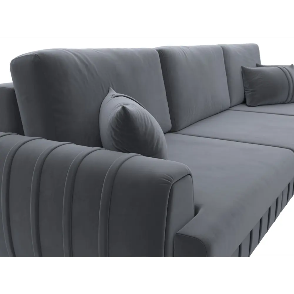 Фото 3 Диван угловой Лига-057 НПБ Лонг угол правый Лига диванов 129300 336x92x162 см велюр цвет seven 17 серый Фото 3 Диван угловой Лига-057 НПБ Лонг угол правый Лига диванов 129300 336x92x162 см велюр цвет seven 17 серый