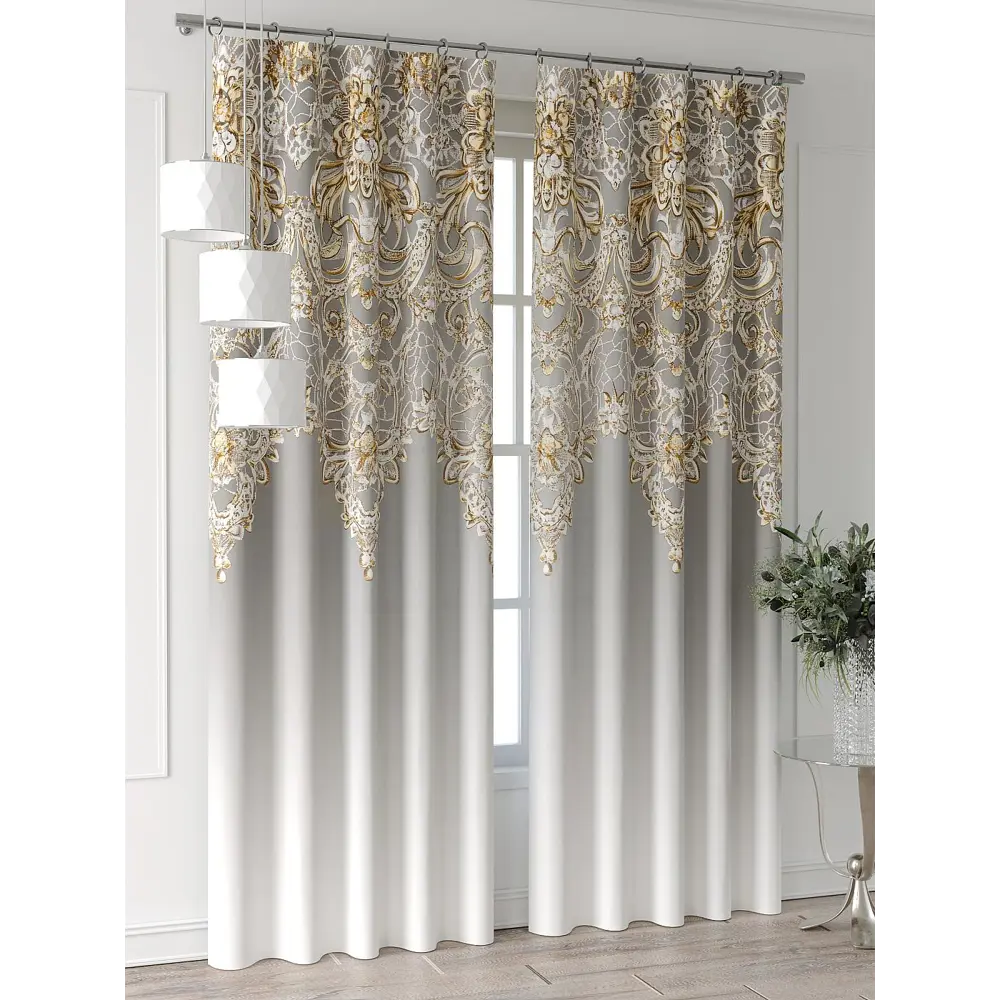 Фото 4 Комплект штор Comfy way Форнерс - 117 - 260 см CW709117260-260 на шторной ленте 260x150 см цвет бежевый Фото 4 Комплект штор Comfy way Форнерс - 117 - 260 см CW709117260-260 на шторной ленте 260x150 см цвет бежевый