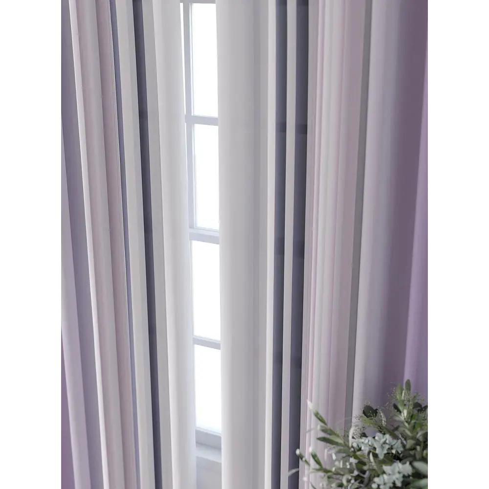 Фото 7 Комплект штор Comfy way Форнерс - 124 - 260 см CW709124260-260 на шторной ленте 260x150 см цвет фиолетовый Фото 7 Комплект штор Comfy way Форнерс - 124 - 260 см CW709124260-260 на шторной ленте 260x150 см цвет фиолетовый