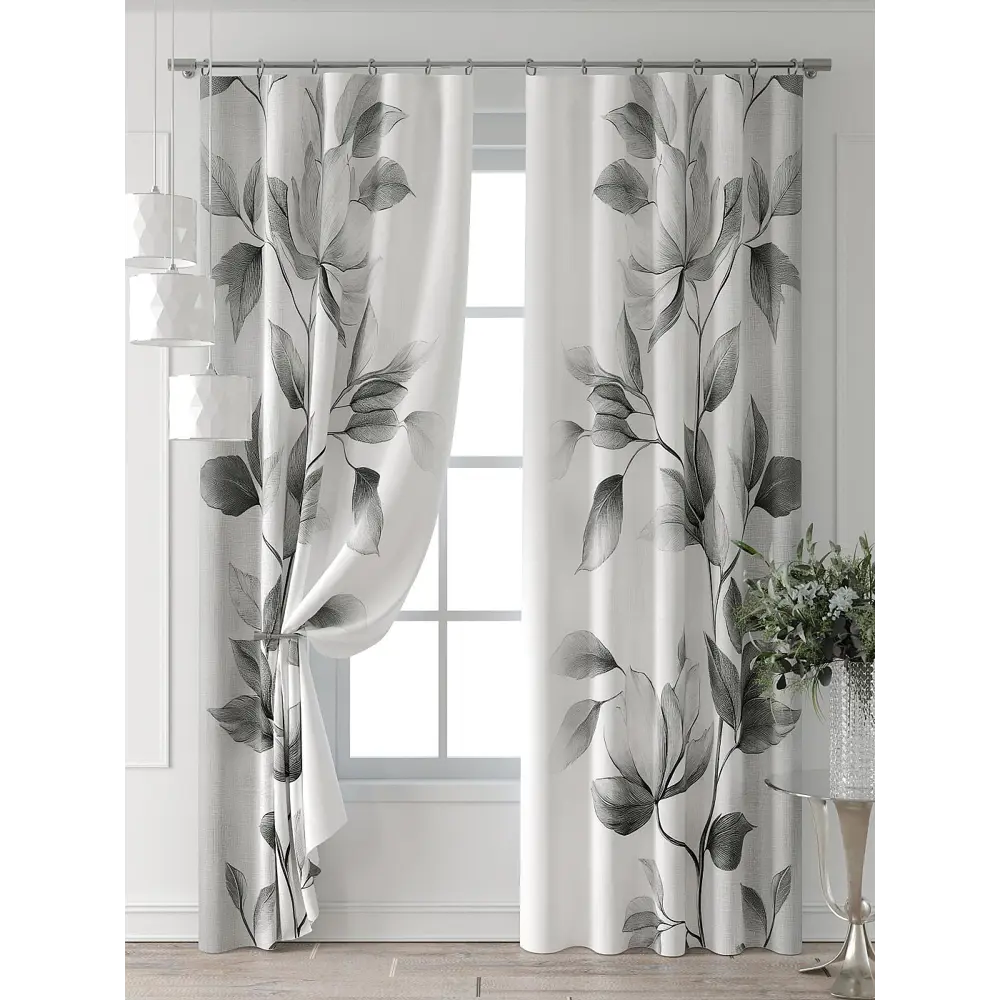 Фото 4 Комплект штор Comfy way Форнерс - 142 - 260 см CW709142260-260 на шторной ленте 260x150 см цвет белый Фото 4 Комплект штор Comfy way Форнерс - 142 - 260 см CW709142260-260 на шторной ленте 260x150 см цвет белый