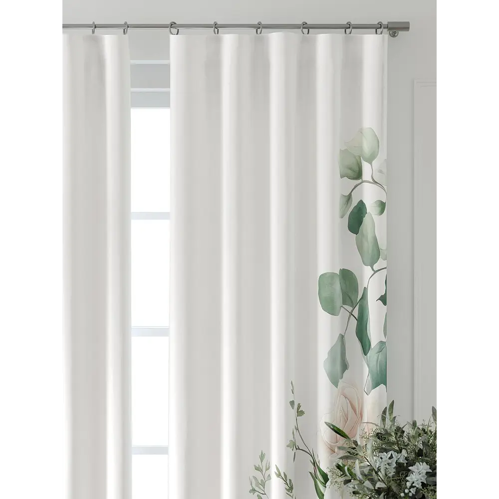 Фото 4 Комплект штор Comfy way Форнерс - 143 - 260 см CW709143260-260 на шторной ленте 260x150 см цвет белый Фото 4 Комплект штор Comfy way Форнерс - 143 - 260 см CW709143260-260 на шторной ленте 260x150 см цвет белый