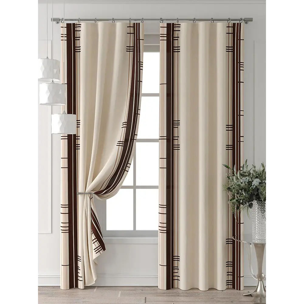 Фото 7 Комплект штор Comfy way Форнерс - 95 - 260 см CW709095260-260 на шторной ленте 260x150 см цвет бежевый Фото 7 Комплект штор Comfy way Форнерс - 95 - 260 см CW709095260-260 на шторной ленте 260x150 см цвет бежевый