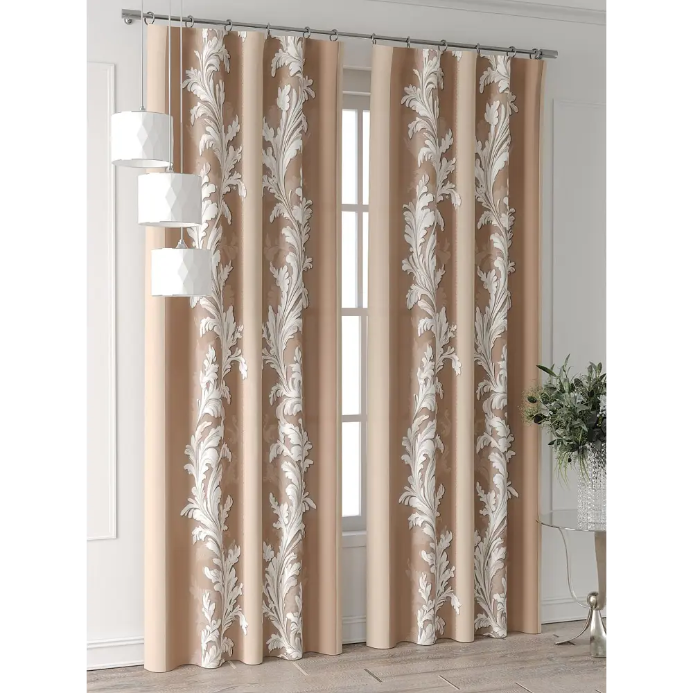 Фото 4 Комплект штор Comfy way Форнерс - 97 - 260 см CW709097260-260 на шторной ленте 260x150 см цвет бежевый Фото 4 Комплект штор Comfy way Форнерс - 97 - 260 см CW709097260-260 на шторной ленте 260x150 см цвет бежевый