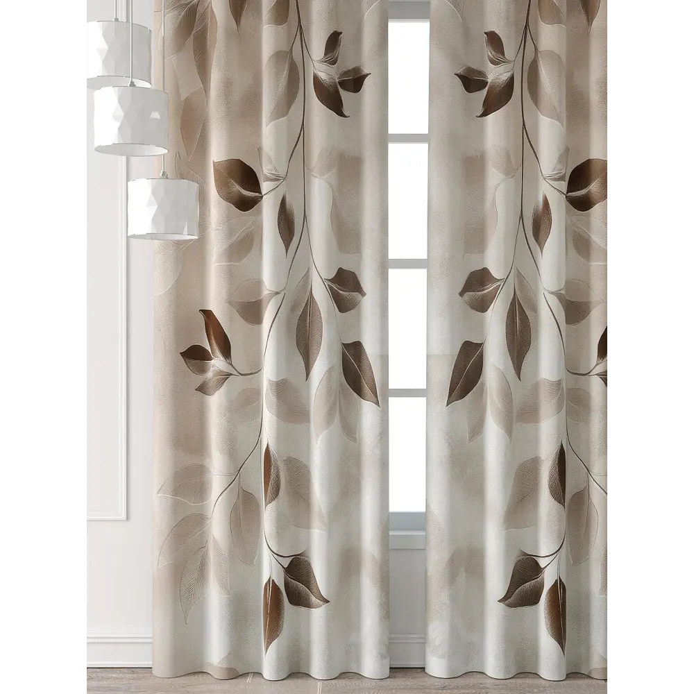 Фото 3 Комплект штор Comfy way Форнерс - 101 - 260 см CW709101260-260 на шторной ленте 260x150 см цвет бежевый Фото 3 Комплект штор Comfy way Форнерс - 101 - 260 см CW709101260-260 на шторной ленте 260x150 см цвет бежевый