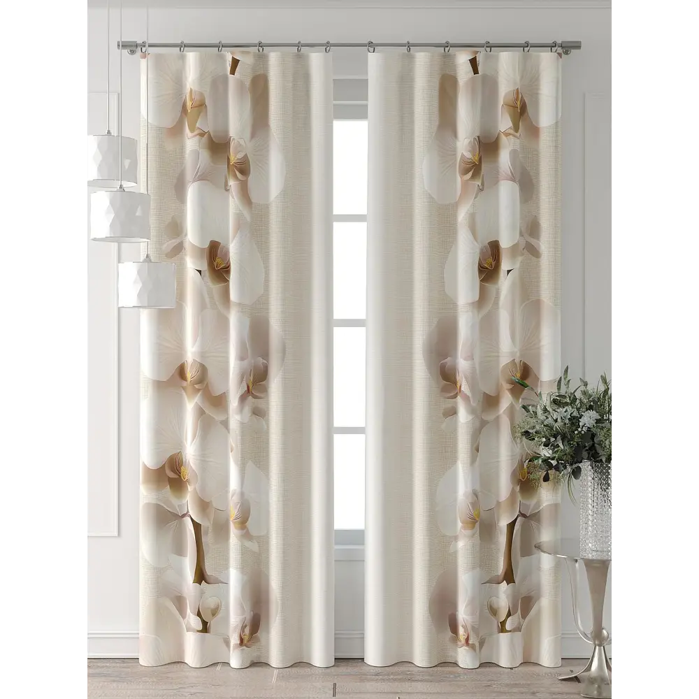 Фото 3 Комплект штор Comfy way Форнерс - 148 - 240 см CW709148240-240 на шторной ленте 240x150 см цвет бежевый Фото 3 Комплект штор Comfy way Форнерс - 148 - 240 см CW709148240-240 на шторной ленте 240x150 см цвет бежевый