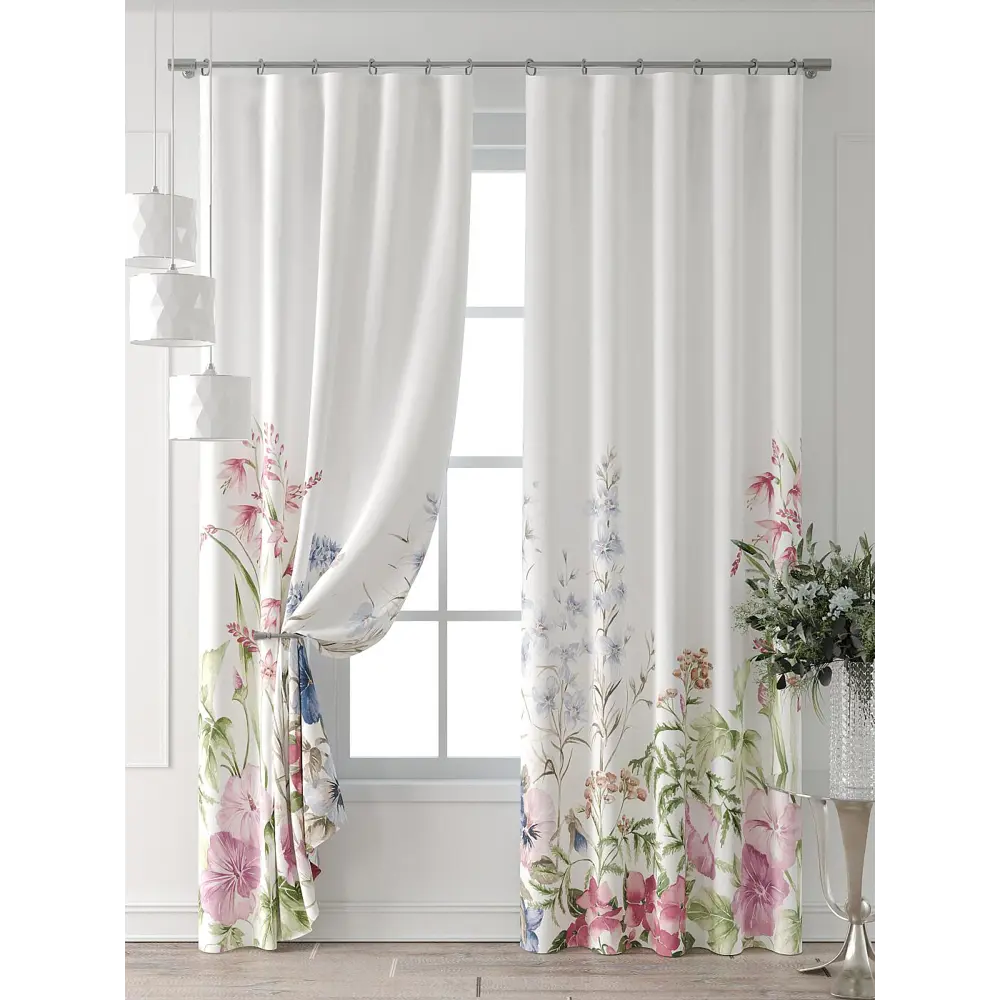 Фото 4 Комплект штор Comfy way Форнерс - 149 - 240 см CW709149240-240 на шторной ленте 240x150 см цвет белый Фото 4 Комплект штор Comfy way Форнерс - 149 - 240 см CW709149240-240 на шторной ленте 240x150 см цвет белый