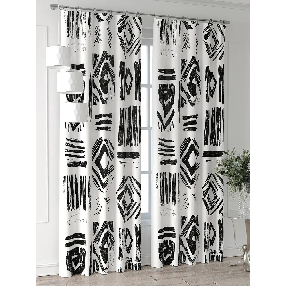 Фото 4 Комплект штор Comfy way Форнерс - 158 - 240 см CW709158240-240 на шторной ленте 240x150 см цвет черный Фото 4 Комплект штор Comfy way Форнерс - 158 - 240 см CW709158240-240 на шторной ленте 240x150 см цвет черный