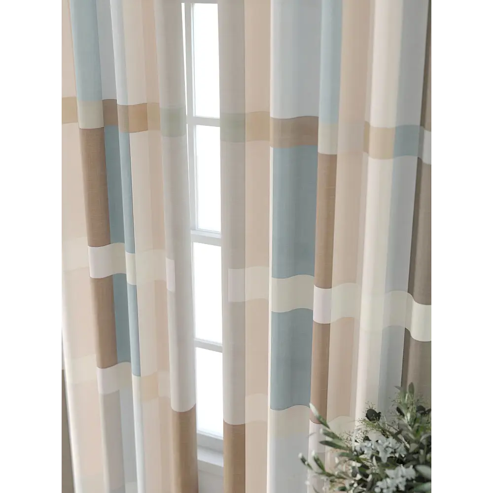 Фото 2 Комплект штор Comfy way Форнерс - 92 - 240 см CW709092240-240 на шторной ленте 240x150 см цвет бежевый Фото 2 Комплект штор Comfy way Форнерс - 92 - 240 см CW709092240-240 на шторной ленте 240x150 см цвет бежевый